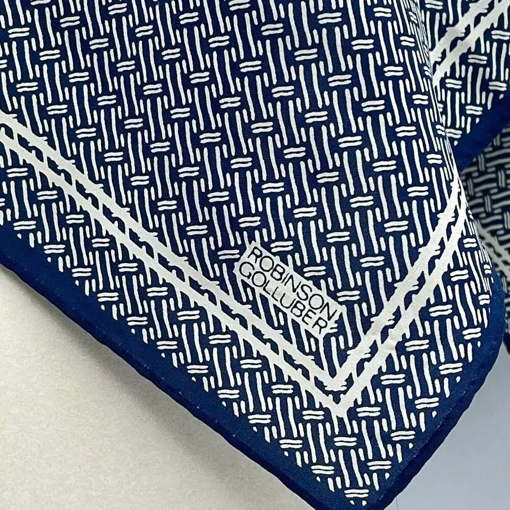 Vintage Robinson Golluber 22” X 22” bamboo print scarf.